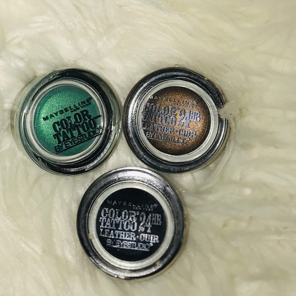 Maybelline color tattoos LE edgy emerald, & 2 more